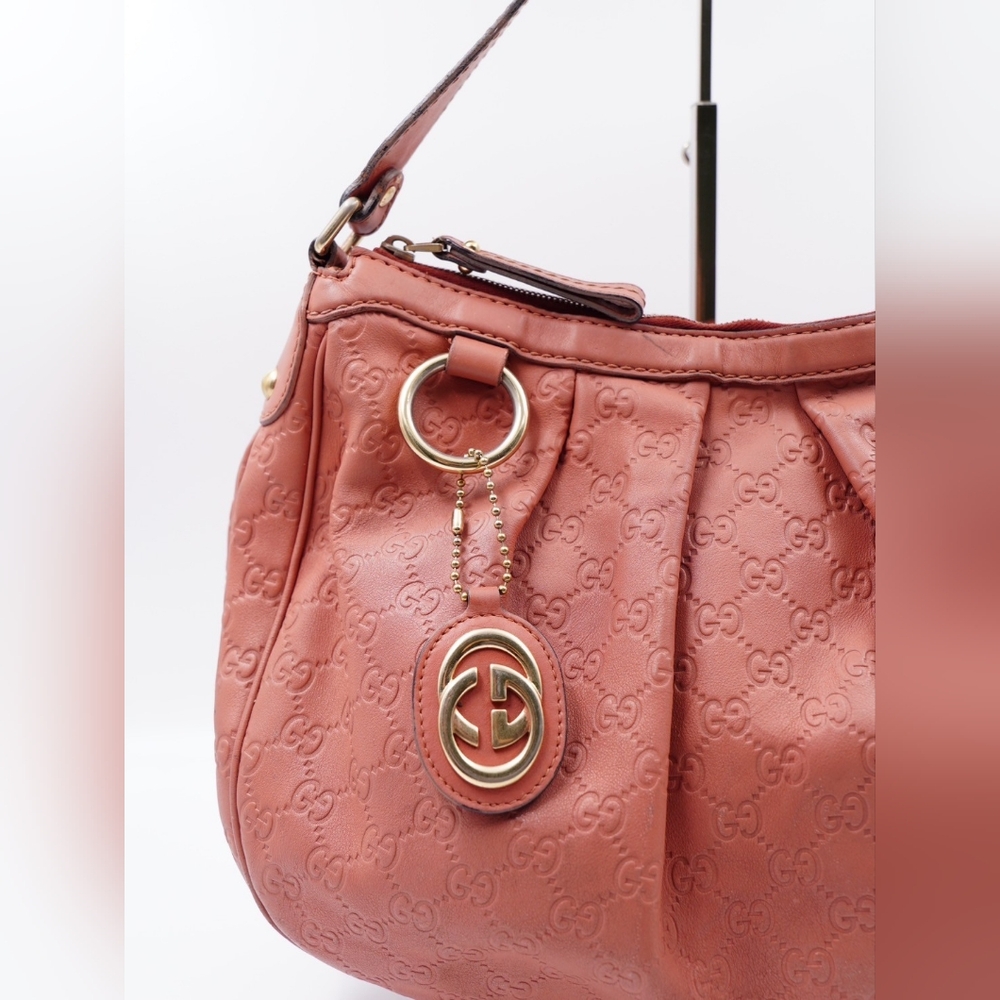 GUCCI Guccissima Sukey Hobo Rose - Picture 2 of 16